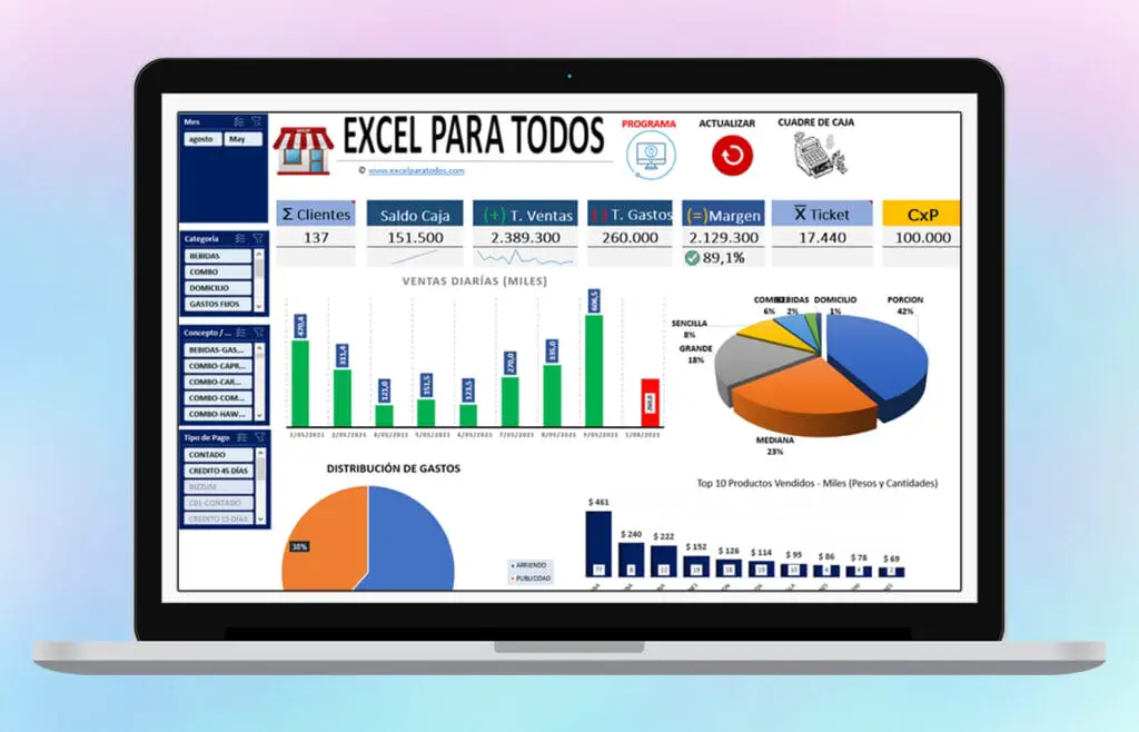 Plantilla Recibo de Pago en Excel y PDF - Descarga Gratis