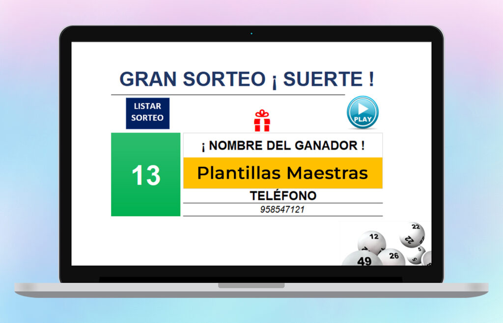 Rifa Menu Hoja de Rifa de 100 Números para Imprimir en Excel