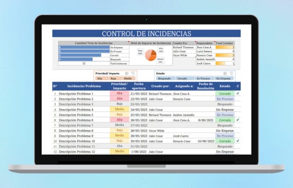 Formato de Control de Calidad en Excel y PDF