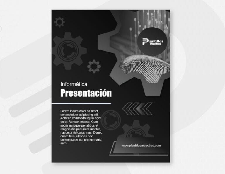 Portada de Informática Presentación Negro