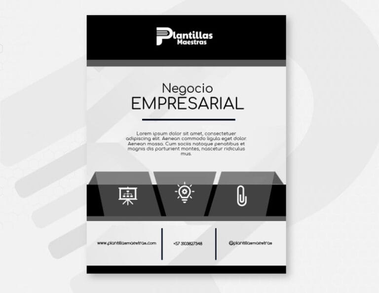 Portada para Negocio Empresarial Blanco y Negro