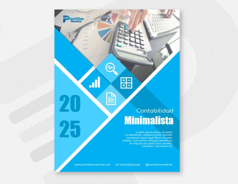 Portada para Contabilidad Minimalista Azul Claro