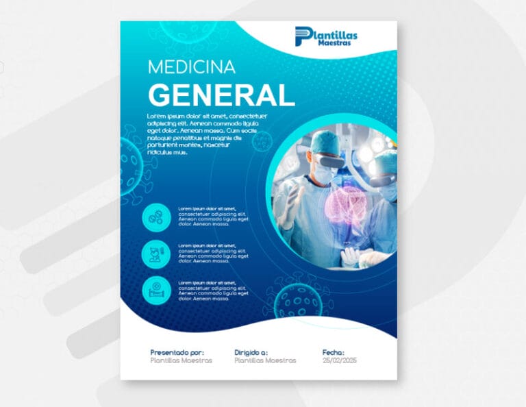 Portada de Medicina General Formal Azul
