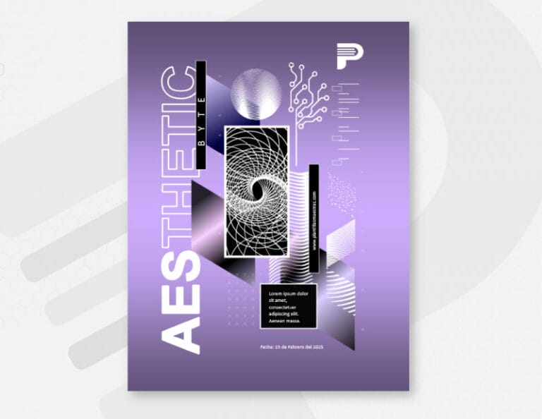 Portada Aesthetic Byte con Estilo Futurista