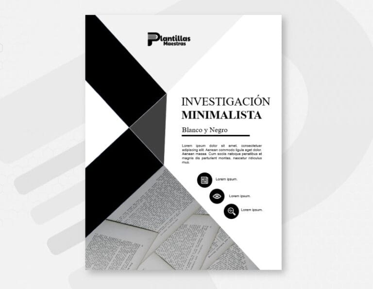 Portada Investigación Minimalista Blanco y Negro