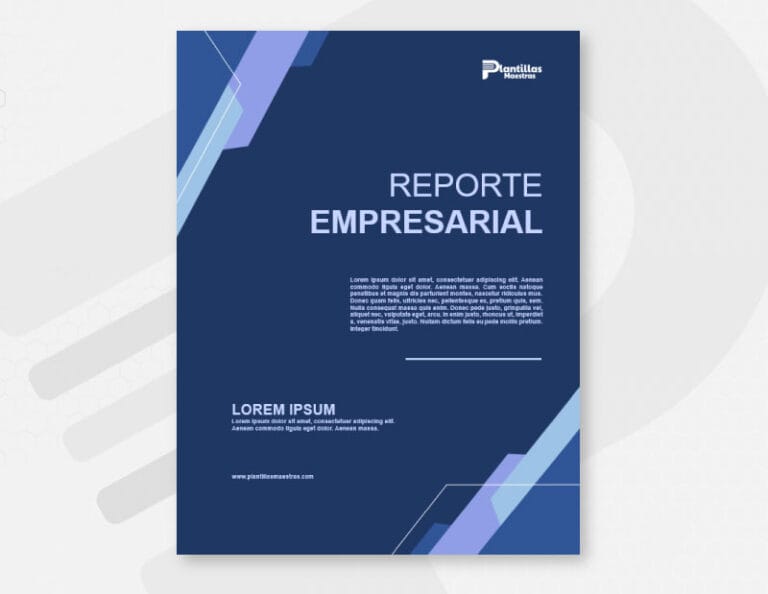 Portada en Word para Reporte Empresarial Blue