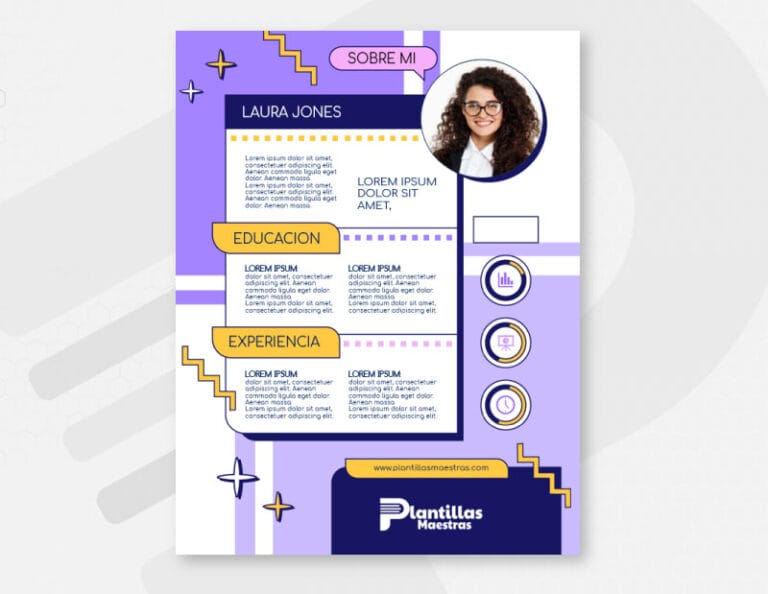 Portada Portafolio Aesthetic Morado