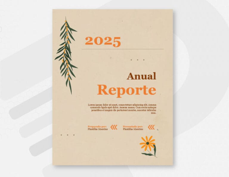Portada Reporte de Informes Aesthetic Naranja