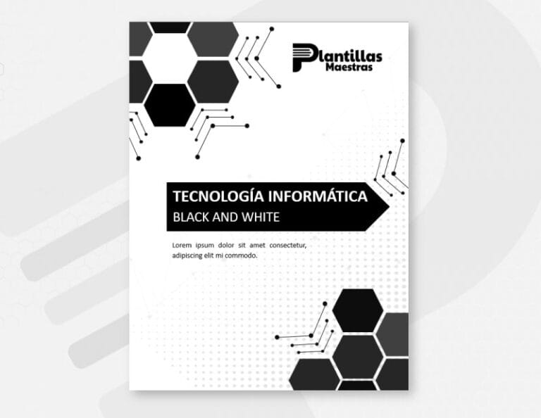 Portada Word Black & White Innovación Tecnológica