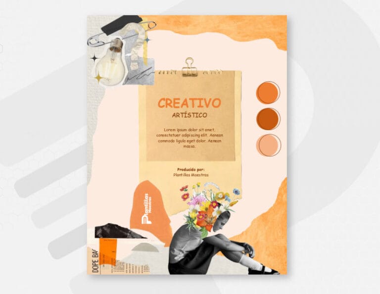 Portada Artística Creativa Naranja