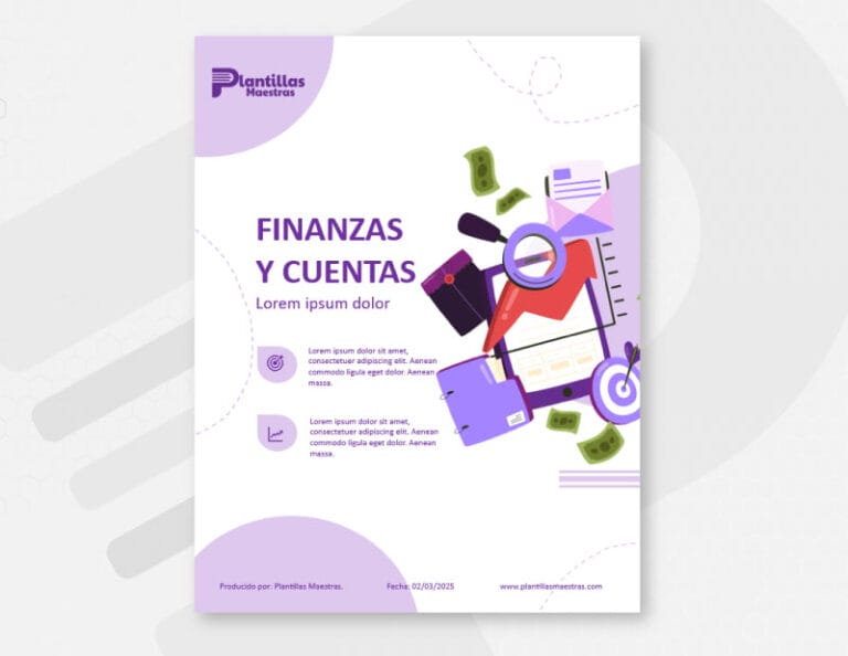 Portada de Finanzas Morado Aesthetic