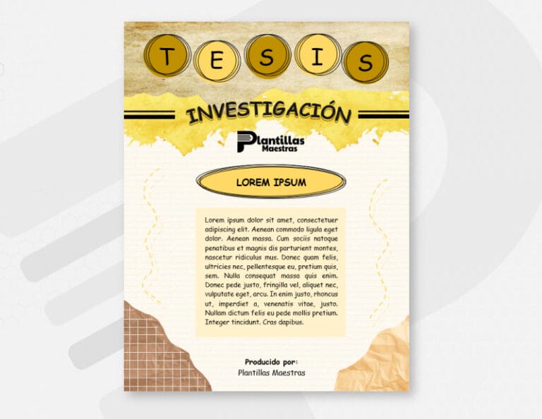 Portada Tesis Investigación Aesthetic Amarillo