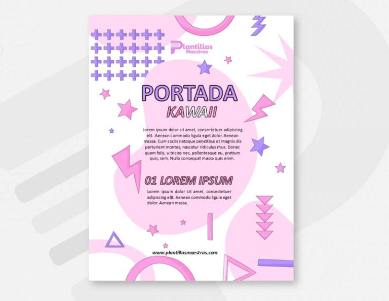 Portada Creativa Kawaii Rosa