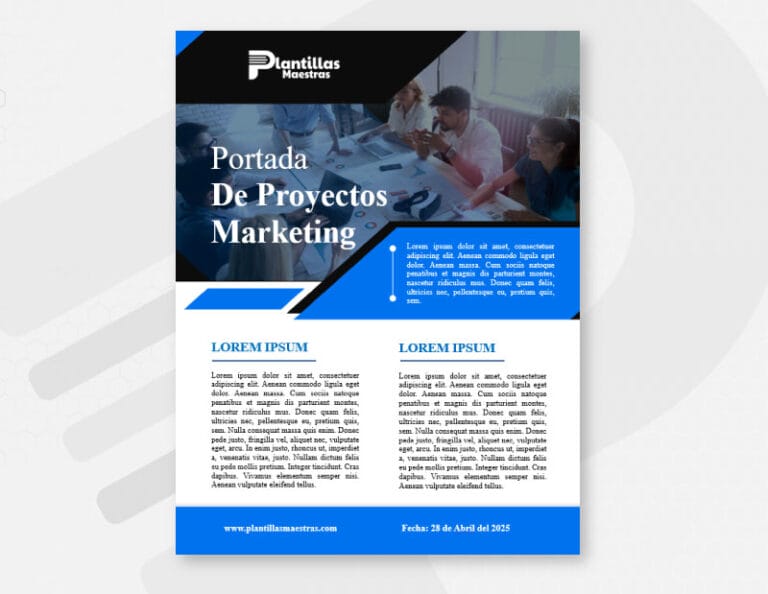 Portada de Informes de Marketing Azul