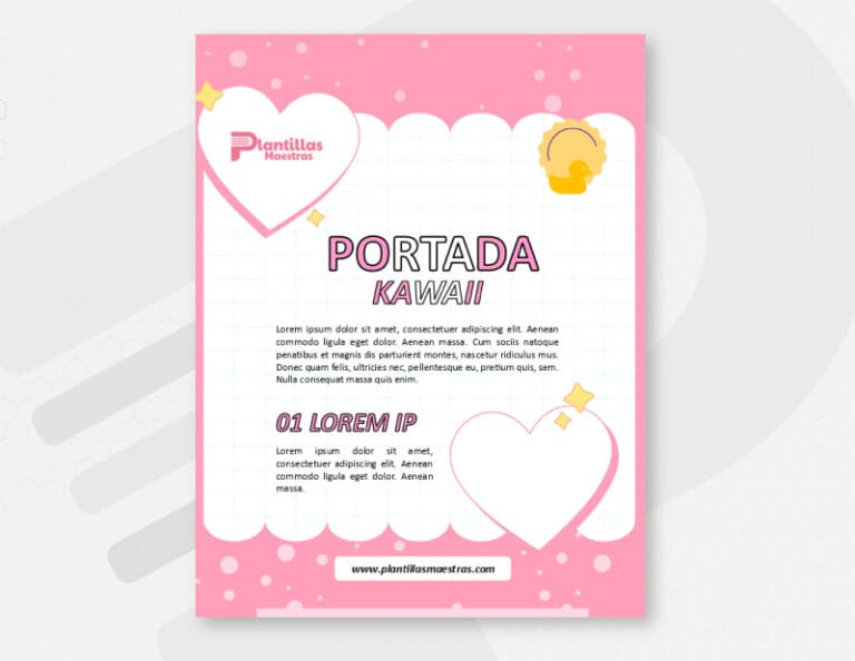 Portada Infantil Kawaii Minimalista